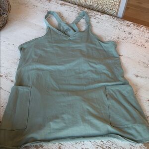 NWOT Light Sage Green Pocket Racerback Active Dress